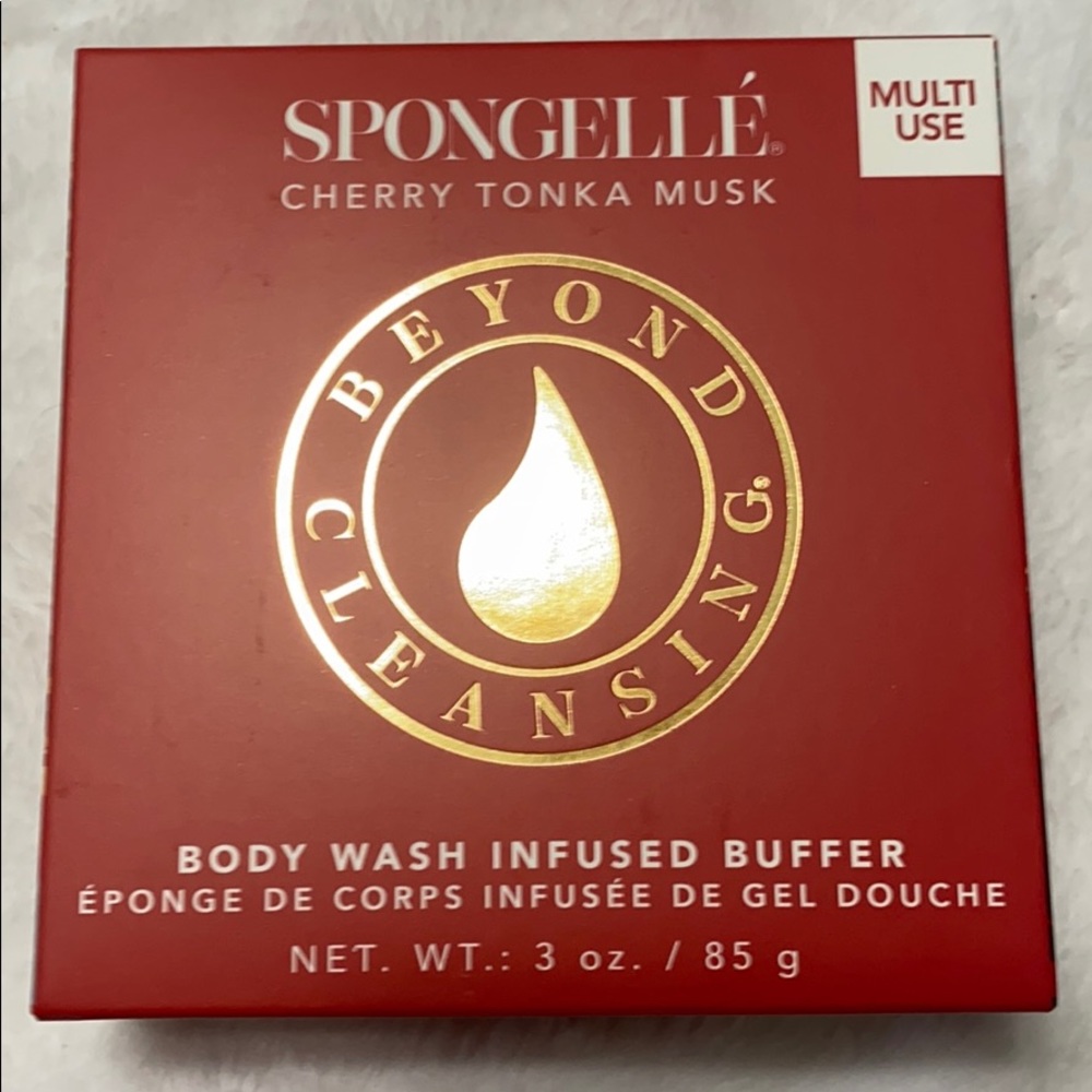 Spongelle cherry tonka musk multi use bath sponge